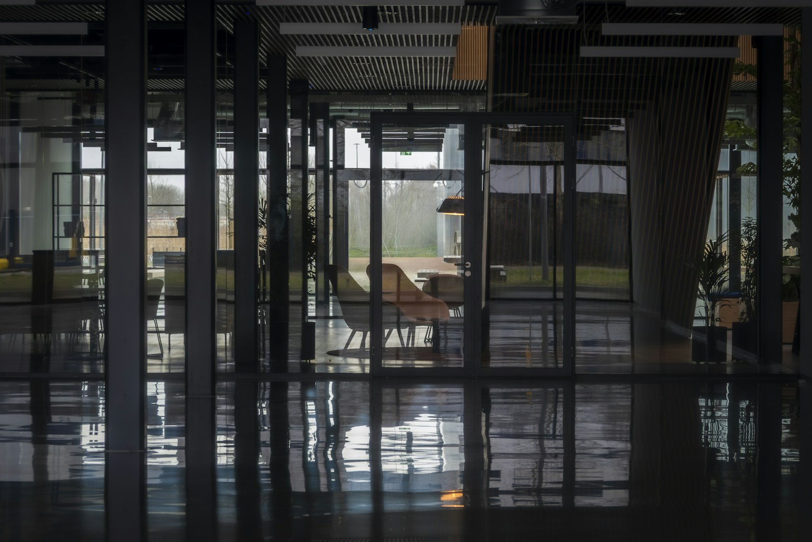 Professionally maintained commercial office interior
