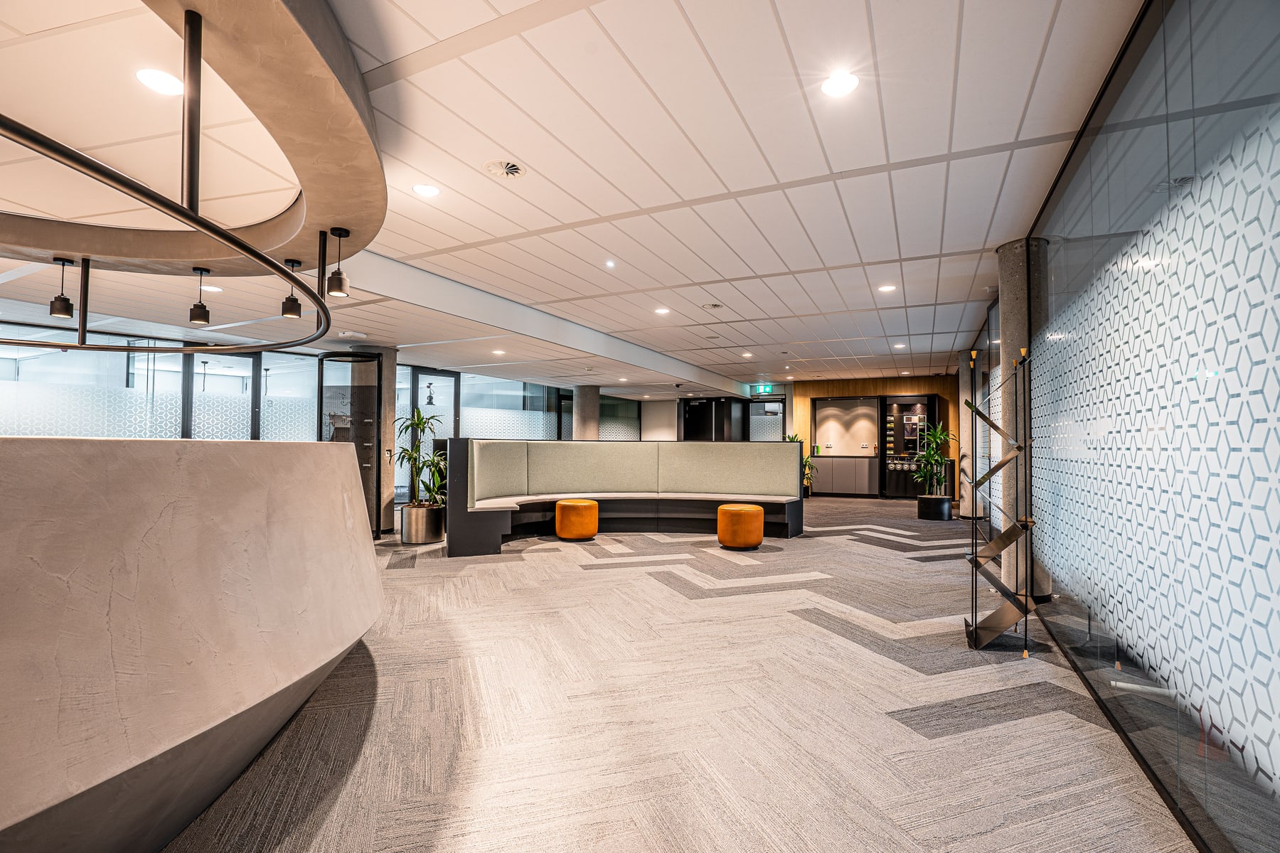 Polished professional lobby in a commercial facility